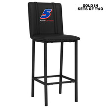Load image into Gallery viewer, Bar Stool 500 with Kyle Larson #5 Name Rail Logo Set of 2