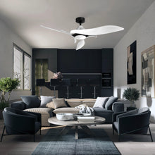 Load image into Gallery viewer, Black 54" DC Motor 6 Speed Ceiling Fan with LED Lighting