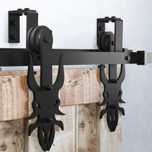 Load image into Gallery viewer, Double Track U-Shape Bypass Sliding Barn Door Hardware Kit - Imperial Design Roller