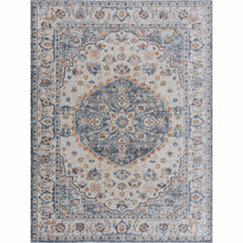 Load image into Gallery viewer, Hiti Cream&Blue Washable Rug - Clearance