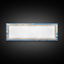 Load image into Gallery viewer, Blue Beach, Ocean Waves & Seagulls Panoramic Framed Canvas Print - Perfect for Living Room, Bedroom, Office Decor