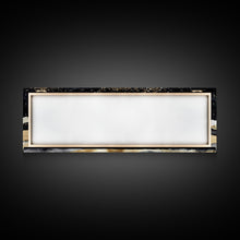 Load image into Gallery viewer, Black & Gold Mountain Landscape Painting, Framed Canvas Print, Panoramic Art, Extra Wide Art, Center Piece Decor, Above Fireplace or Sofa