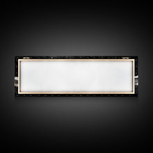 Load image into Gallery viewer, Black & Gold Mountain Landscape Painting, Framed Canvas Print, Panoramic Art, Extra Wide Art, Center Piece Decor, Above Fireplace or Sofa