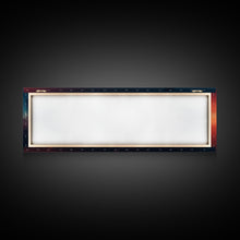 Load image into Gallery viewer, Cyberpunk Cityscape, Ready To Hang Canvas Print, Panoramic, Cyberpunk Concept Art, Cityscape at Sunset, Cool mancave art, gift for him