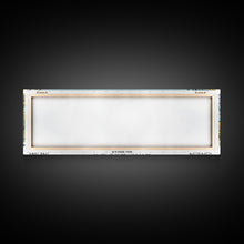 Load image into Gallery viewer, Ann Arbor Michigan Panoramic Painting, Mid Century Modern Framed Canvas Print, Retro Pop Art Travel Poster, Living Room Wall Art Decor, City Print