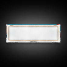 Load image into Gallery viewer, Downey California Panoramic Wall Art, Mid Century Modern Framed Canvas Print, Retro Pop Art Travel Poster, City Living Room Decor, Home Decor