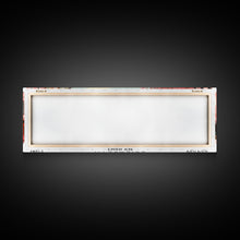 Load image into Gallery viewer, Elizabeth New Jersey Panoramic Wall Art, Mid Century Modern Framed Canvas Print, Retro Pop Art Travel Poster, City Home Decor, Office Art