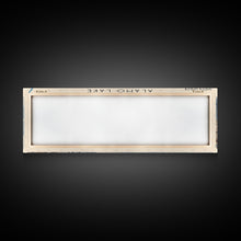 Carregar imagem no visualizador da galeria, Alamo Lake Arizona Panoramic Framed Canvas Print, Lake House Decor, Minimalist Art, Travel Poster, Wood Wall Art, Scenic Painting
