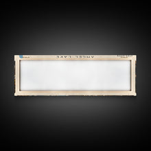 Load image into Gallery viewer, Angel Lake Nevada Panoramic Framed Canvas Print, Lake House Art, Boho Decor, Travel Poster, Nature Wall Art, Serene Scene