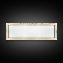 Load image into Gallery viewer, Bay Springs Lake Mississippi Framed Canvas Print, Panoramic Lake House Art, Scenic Painting, Travel Poster, Modern Decor, Nature Scene