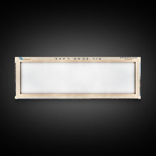 Load image into Gallery viewer, Big Bear Lake California Panoramic Framed Canvas Print, Lake House Decor, Scenic View, Travel Poster, Modern Art, Nature Wall Art