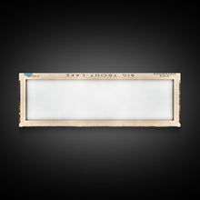 Load image into Gallery viewer, Big Trout Lake Framed Canvas Print, Lake House Art, Panoramic Scenic View, Travel Poster, Minimalist Wall Art, Lake Painting