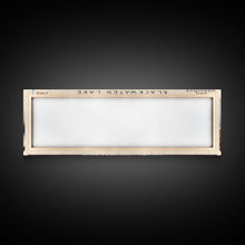 Load image into Gallery viewer, Blackwater Lake Framed Canvas Print, Lake House Decor, Panoramic Scenic View, Travel Poster, Minimalist Art, Lake Painting
