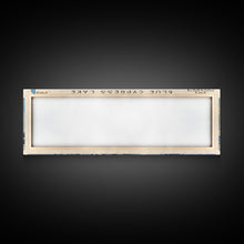 Load image into Gallery viewer, Blue Cypress Lake Florida Framed Canvas Print, Lake House Art, Panoramic Scenic View, Travel Poster, Modern Decor, Lake Painting