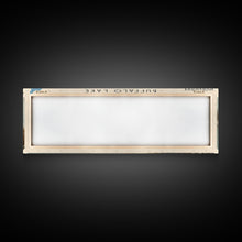 Carregar imagem no visualizador da galeria, Buffalo Lake Framed Canvas Print, Panoramic Lake House Decor, Wall Art, Travel Poster, Modern Lake Painting, Nature Art