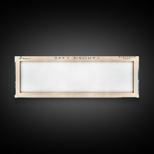 Carregar imagem no visualizador da galeria, Canobie Lake New Hampshire Framed Canvas Print, Panoramic Lake House Art, Wall Art, Travel Poster, Modern Lake Painting, Nature Art