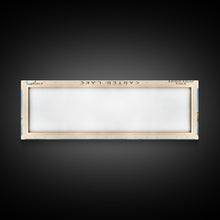 Cargar imagen en el visor de la galería, Carter Lake Nebraska Framed Canvas Print, Lake House Art, Panoramic Wall Art, Travel Poster, Modern Lake Painting, Home Decor