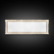 Cargar imagen en el visor de la galería, Castle Rock Lake Wisconsin Framed Canvas Print, Lake House Art, Panoramic Wall Art, Travel Poster, Modern Lake Painting, Home Decor