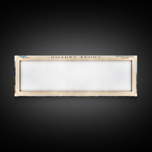 Load image into Gallery viewer, Choke Canyon Reservoir Framed Canvas Print, Panoramic Lake House Decor, Wide Wall Art, Travel Poster, Modern Lake Painting, Nature Art