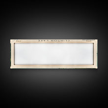 Load image into Gallery viewer, Clinton Lake Illinois Framed Canvas Print, Panoramic Lake House Decor, Wide Wall Art, Travel Poster, Rustic Lake Painting, Nature Art