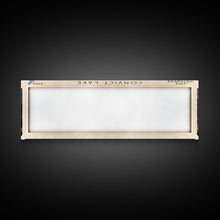 Cargar imagen en el visor de la galería, Convict Lake California Framed Canvas Print, Lake House Art, Panoramic Wide Art, Travel Poster, Modern Lake Painting, Nature Art