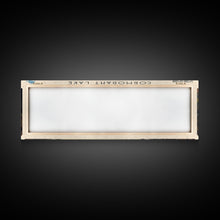 Load image into Gallery viewer, Cormorant Lake Framed Canvas Print, Lake House Decor, Panoramic Wide Art, Travel Poster, Rustic Lake Painting, Home Decor