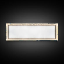 Load image into Gallery viewer, Crean Lake Framed Canvas Print, Lake House Decor, Panoramic Wall Art, Travel Poster, Rustic Lake Painting, Nature Art