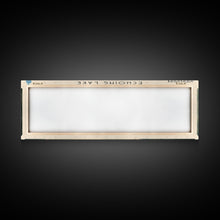 Load image into Gallery viewer, Echoing Lake Framed Canvas Print, Lake House Decor, Panoramic Wall Art, Travel Poster, Rustic Lake Painting, Home Decor