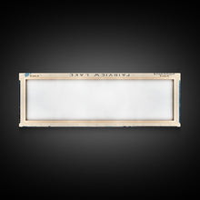 Cargar imagen en el visor de la galería, Fairview Lake Pennsylvania Framed Canvas Print, Lake House Decor, Panoramic Wall Art, Travel Poster, Rustic Lake Painting, Home Decor