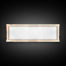 Load image into Gallery viewer, Bantam Lake Connecticut Framed Canvas Print, Panoramic Wall Art, Midcentury Modern, Pop Art, Travel Poster, Scenic Living Room Art