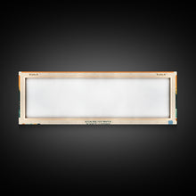 Load image into Gallery viewer, Basin Lake Saskatchewan Framed Canvas Print, Panoramic Wall Art, Midcentury Modern Lake House Decor, Pop Art, Travel Poster, Scenic Living Room Art