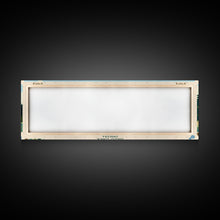 Load image into Gallery viewer, Bass Lake Indiana Framed Canvas Print, Panoramic Travel Poster, Midcentury Modern Wall Art, Pop Art, Nature Bedroom Decor, Lake House Art, Scenic Lake House