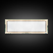 Load image into Gallery viewer, Big Barbee Lake Indiana Framed Canvas Print, Panoramic Travel Poster, Midcentury Modern Wall Art, Pop Art, Nature Living Room Art, Lake House Decor