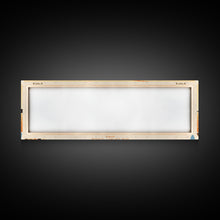 Load image into Gallery viewer, Big Spirit Lake Iowa Framed Canvas Print, Panoramic Wall Art, Midcentury Modern, Pop Art, Travel Poster, Scenic Lake House Art, Bedroom Decor