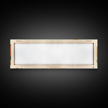 Load image into Gallery viewer, Blairs Valley Lake Maryland Framed Canvas Print, Panoramic Travel Poster, Midcentury Modern Wall Art, Pop Art, Nature Bedroom Art, Scenic Lake House Decor