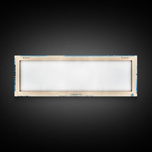 Load image into Gallery viewer, Blue Cypress Lake Florida Framed Canvas Print, Panoramic Wall Art, Midcentury Modern, Pop Art, Travel Poster, Scenic Living Room Art, Lake House Decor