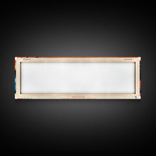 Load image into Gallery viewer, Bluenose Lake Nunavut Framed Canvas Print, Panoramic Travel Poster, Midcentury Modern Wall Art, Pop Art, Nature Bedroom Decor, Scenic Lake House Art