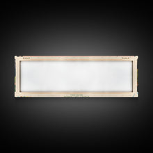 Load image into Gallery viewer, Bowman Lake Montana Framed Canvas Print, Panoramic Wall Art, Midcentury Modern, Pop Art, Travel Poster, Scenic Living Room Art, Lake House Decor