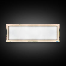 Load image into Gallery viewer, Bradley Lake Wyoming Framed Canvas Print, Midcentury Modern Panoramic Wall Art, Living Room Decor, Pop Art, Travel Poster Art