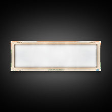 Carregar imagem no visualizador da galeria, Canoe Lake Saskatchewan Framed Canvas Print, Midcentury Modern Panoramic Wall Art, Living Room Decor, Pop Art, Travel Poster Art, Scenic Nature Painting