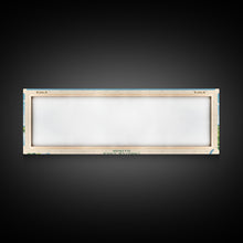 Cargar imagen en el visor de la galería, Carter Lake Nebraska Framed Canvas Print, Midcentury Modern Panoramic Wall Art, Living Room Decor, Pop Art, Travel Poster Art, Scenic Nature Painting, Lake House Decor