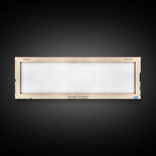 Load image into Gallery viewer, Crean Lake Saskatchewan Framed Canvas Print, Midcentury Modern Panoramic Wall Art, Living Room Decor, Pop Art, Travel Poster Art, Scenic Nature Painting, Lake House Decor