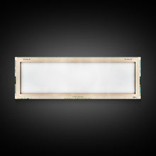 Load image into Gallery viewer, Crooked Lake Indiana Framed Canvas Print, Midcentury Modern Panoramic Wall Art, Living Room Decor, Pop Art, Travel Poster Art, Scenic Nature Painting, Lake House Decor