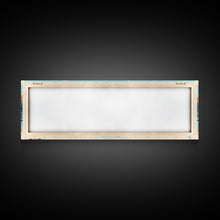 Load image into Gallery viewer, Deep Creek Lake Maryland Framed Canvas Print, Midcentury Modern Panoramic Wall Art, Living Room Decor, Pop Art, Travel Poster Art, Scenic Nature Painting