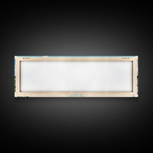 Load image into Gallery viewer, Elk Lake Michigan Framed Canvas Print, Panoramic Wall Art, Midcentury Modern, Pop Art, Bedroom Decor, Travel Poster, Nature Art