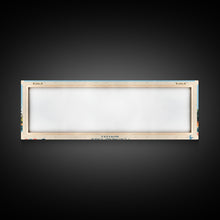 Carregar imagem no visualizador da galeria, Flathead Lake Montana Framed Canvas Print, Panoramic Wall Art, Midcentury Modern, Pop Art, Bedroom Decor, Travel Poster, Nature Painting, Artistic Decor