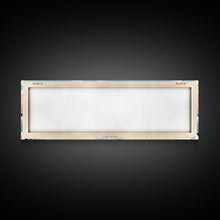 Load image into Gallery viewer, Geist Lake Indiana Framed Canvas Print, Panoramic Art, Midcentury Modern, Pop Art, Living Room Decor, Travel Poster, Nature Art, Wall Art