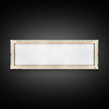 Load image into Gallery viewer, West Okoboji Lake, Iowa Panoramic Framed Canvas Print, Lake House Art, Midcentury Modern Decor, Pop Art, Travel Poster, Bedroom Wall Art