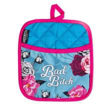 Load image into Gallery viewer, BB Flower Skull Oven Mitts And Potholder Set
