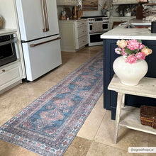 Carregar imagem no visualizador da galeria, Baltinglass Rust & Blue Washable Area Rug - Clearance